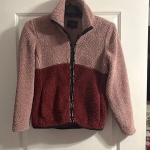 Lucky Brand  Pink and Red Teddy Jacket
